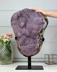 XXL Natura Lavander Amethyst Cluster with Stunning Agate Shell - AWS1444