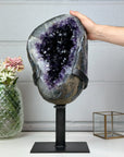 Deep Purple Large Amethyst Geode with Large & Shinny Crystals - AWS0800