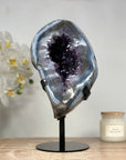 Outstanding Natural Blue Agate & Amethyst Geode - MWS1385