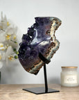 Uruguayan Amethyst & Jasper Cluster with Huge Deep Purple Crystals - MWS1523