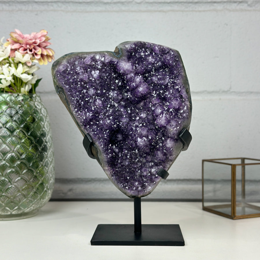 Natural Amethyst Cluster from Uruguay with Beautiful Stalactite Formations - AWS1440