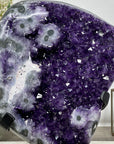 Outstanding Natural Amethyst Crystal Geode - Solid Metallic Stand Included - MWS0900