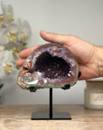 Natural Crystal Geode with Red Agate Shell - MWS1620