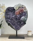 Large Amethyst Specimen with Beautiful Calcite & Hematite Formation - MWS1629