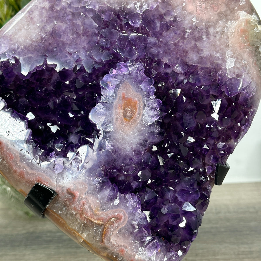 Stunning Large Amethyst &amp; Pink Jasper Specimen - MWS1233