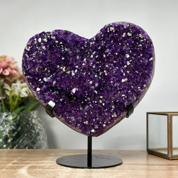 XXL Natural Amethyst Stone Heart - HST0197
