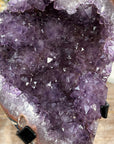 Natural Amethyst Geode with Red Tone Jasper Shell - MWS1402