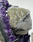 Outstanding Natural Amethyst Cluster with Huge Calcite Crystal, Great Addition to Your Crystal Collection - MWS0952