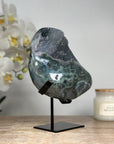 Beautiful Grey Tone Sugar Druzy Geode - MWS1692