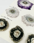 High-Quality Amethyst, quartz & Green Jasper Stalactite Slices for Jewelers - Wholesale Bulk Pack - STS0014