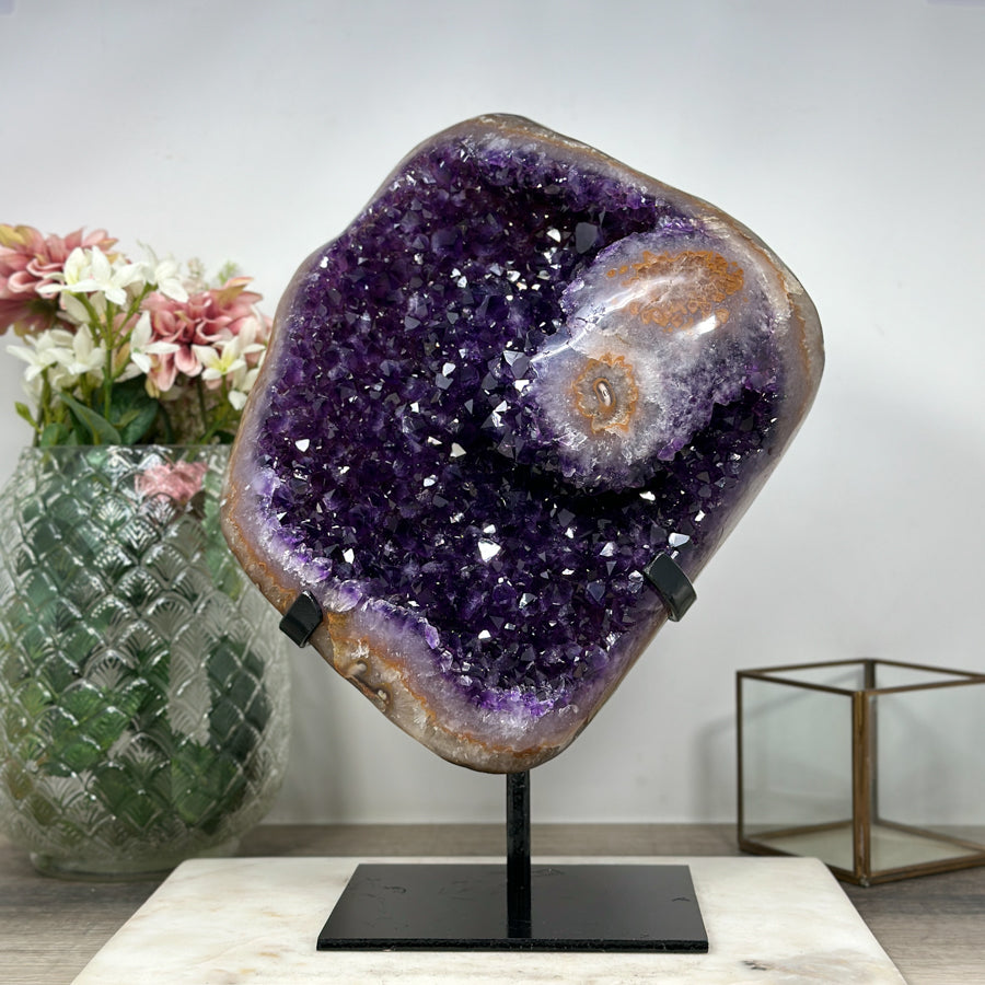 Rare Amethyst &amp; Quartz with Double Crystallization Cluster - Ideal for home Decor - MWS0922