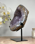 Uruguayan Amethyst Geode with ue Agate Shell & Stalacite Formation - MWS1362