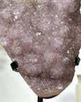 Pink Tone Amethyst Specimen with Sugar Druzy Quartz Crystals on Top - MWS1374