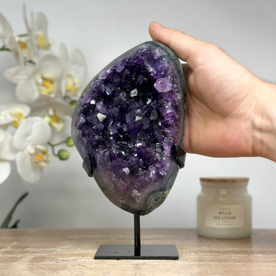 Beautiful Amethyst Crystal Cluster with Green Jasper Matrix - MWS1723