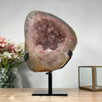 Natural Pink Amethyst Geode - Perfect Home Centerpiece Specimen - MWS1014