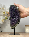 Deep Purple Natural Amethyst & Green Jasper CLuster Specimen - MWS1482