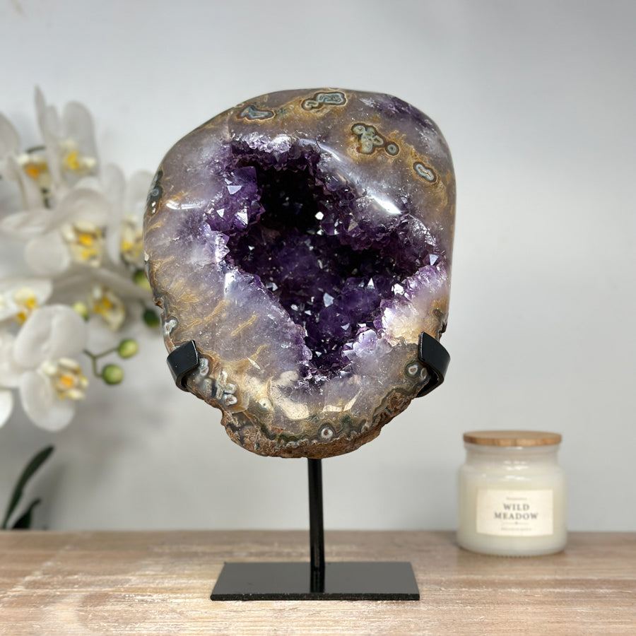 Unique Natural Amethyst Geode with Beautiful Formations - MWS1664