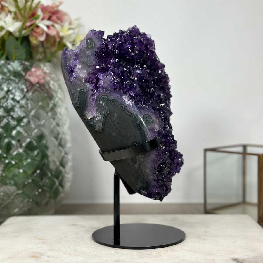 AAA Premium Grade Natural Deep Purple Crystal Cluster - MWS0911