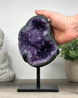 Natural Amethyst Geode with Stunning Green Jasper Shell - MWS0080