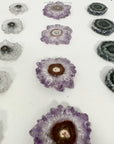 Amethyst, Quartz & Green Jasper Stalactite Slices Wholesale Flat - Ideal for Pendants - STS0009