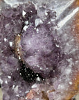 Rare Natural Amethyst Cluster with Black Hematite Formation - MWS1717