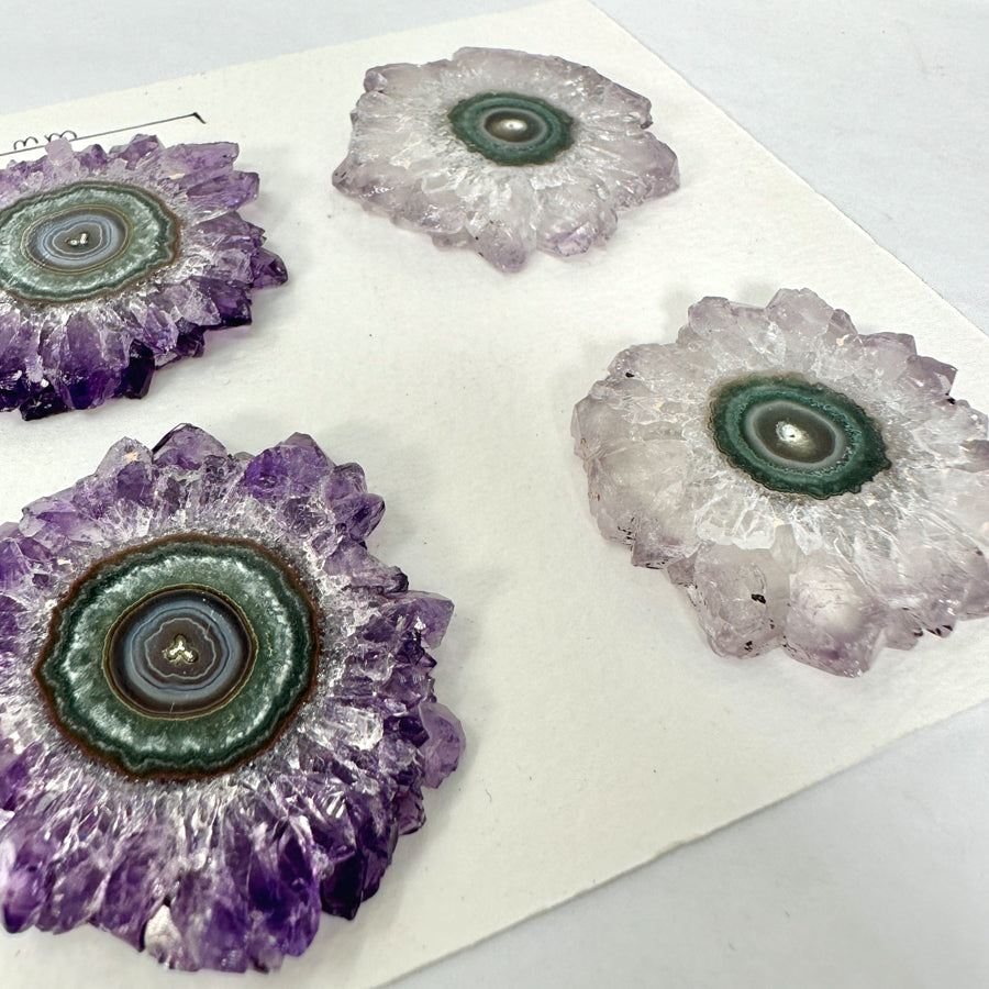 High-Quality Amethyst Stalactite Slices for Jewelers - Wholesale Bulk Pack - STS0019