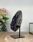 Amethyst & Agate Crystal Specimen, Elegant Bookshelf Highlight - MWS0785