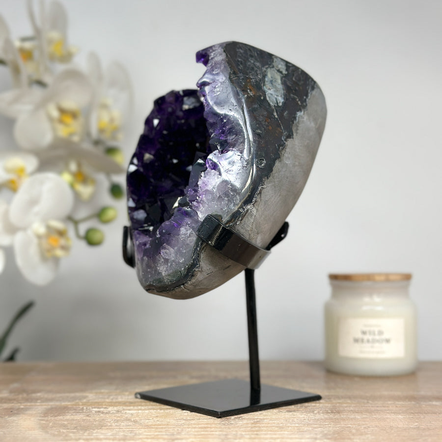 Stunning Deep Purple Natural Amethyst Geode - MWS1721