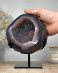 Natural Agate Geode with Quartz Druzy Crystals - MWS1316