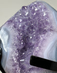 Amethyst & Blue Banded Agate Cluster Specimen - MWS1158