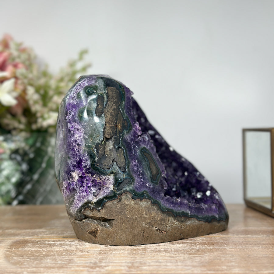 Beautiful Natural Amethyst Geode with Cut Base - CBP0531