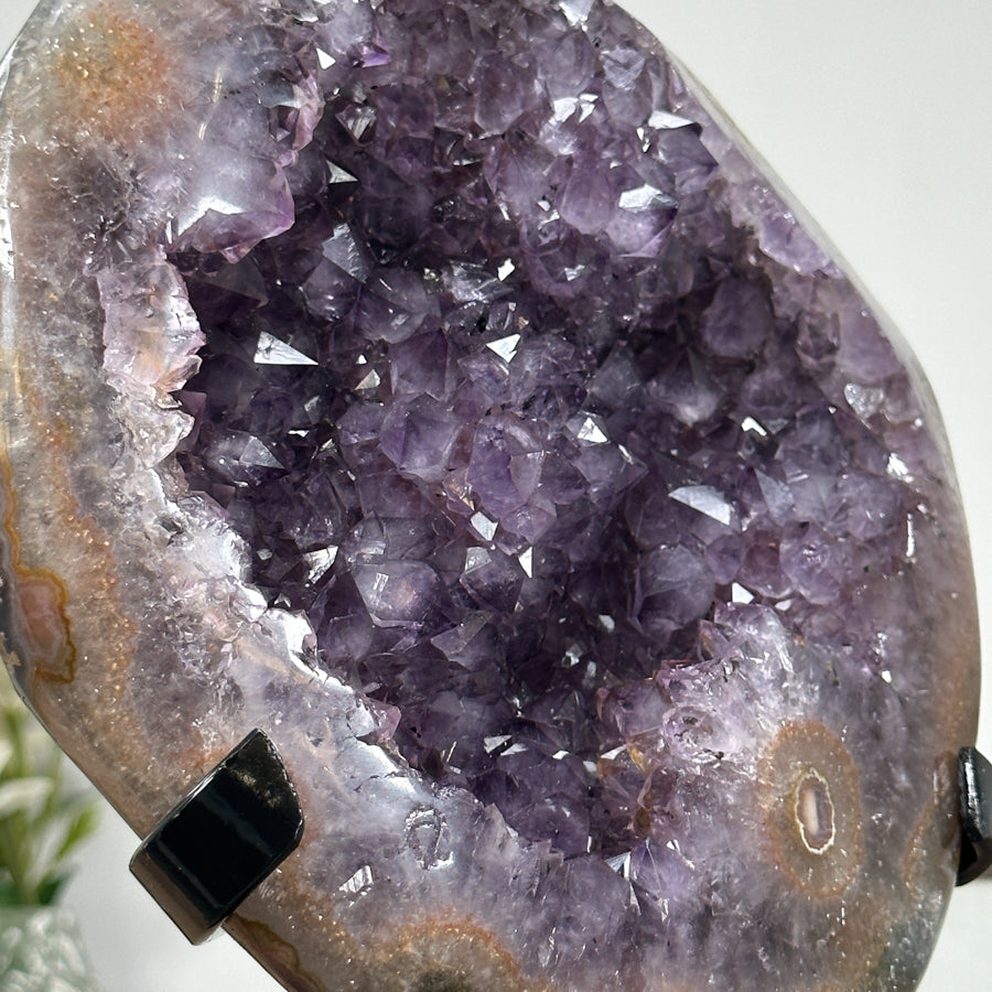 Amethyst &amp; Jasper Stone Geode - MWS1195