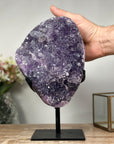 Beautiful Large Amethyst & Green Jasper Crystal Cluster - AWS1330