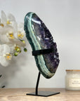 Deep Purple Natural Amethyst & Green Jasper CLuster Specimen - MWS1482