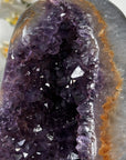 Stunning Natural Amethyst & Quartz Geode, Metallic Stand Included - MWS1530