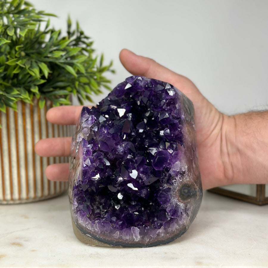 Natural Amethyst Cathedral with Beautiful Agate Shell - CBP1007