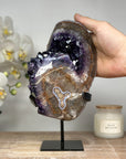 Deep Purple Amethyst Cluster with Huge Large Shinny Crystals - MWS1685