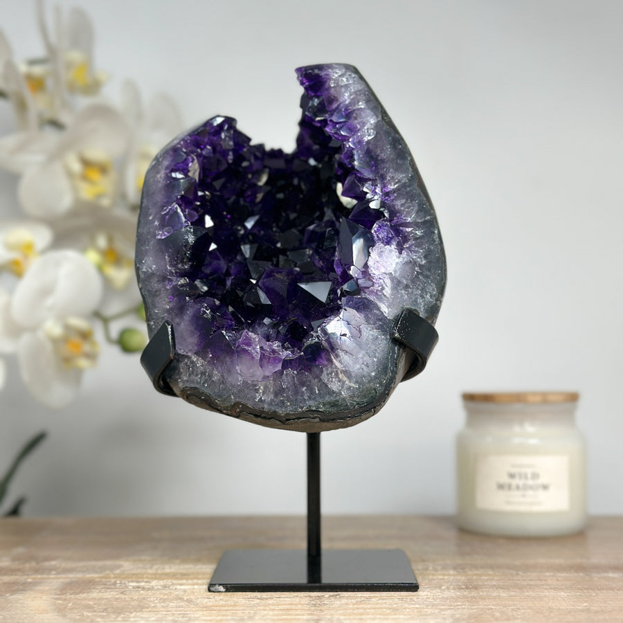 Stunning Deep Purple Natural Amethyst Geode - MWS1721