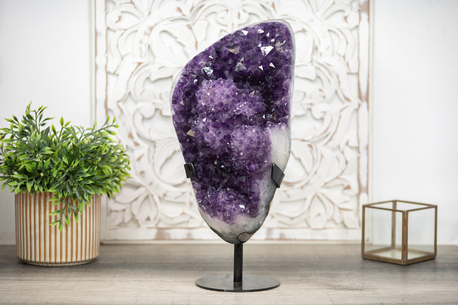 Outstanding Natural Large Amethyst Specimen with unique Calcite Formation - MWS0660