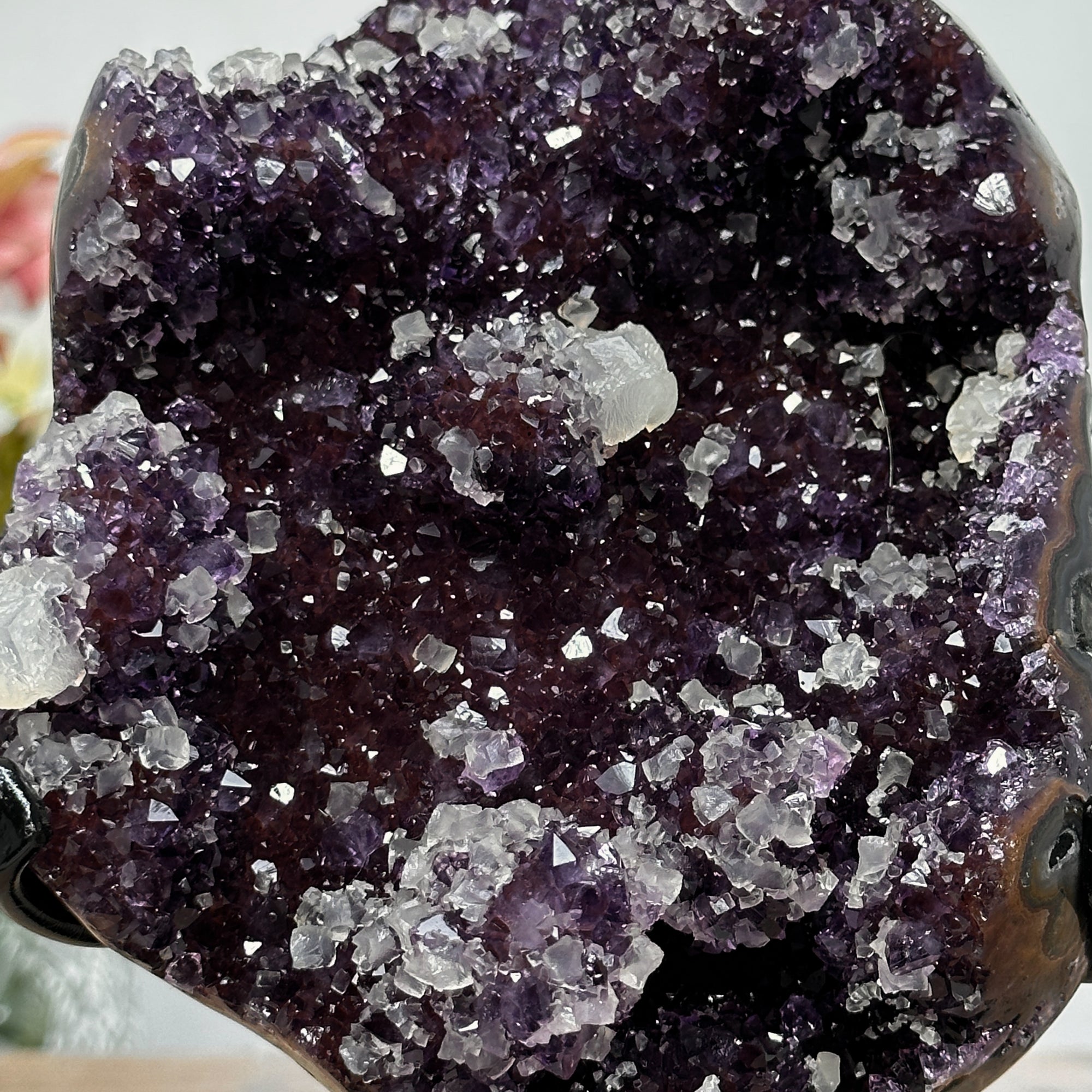 Beautiful Rare Amethyst &amp; Calcite Crystal Specimen from Uruguay - MWS0948