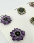 Genuine Amethyst & Green Jasper Stalactite Slices Flat - Perfect for Crafting Unique Jewelry - STS0028