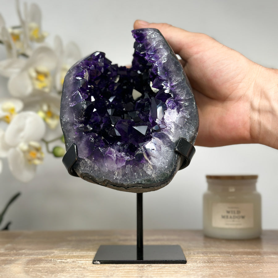 Stunning Deep Purple Natural Amethyst Geode - MWS1721