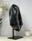 Unique Large Amethyst & Agate Geode, Premium Quality, Stand Included - MWS1505