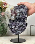 Rare Amethyst Cluster Covered with Calcite Crystals - MWS0915