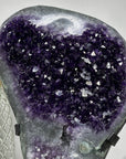 Large Deep Purple Amethyst Stone Geode with Calcite Formations - AWS0484