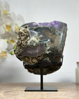 Natural Amethyst, Green Jasper & Quartz Stone Geode - MWS1570