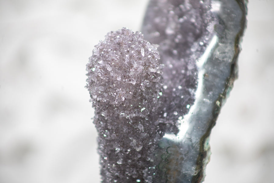 Beautiful Sugar Amethyst Crystal Clyster with Large Stalactite - MWS0131