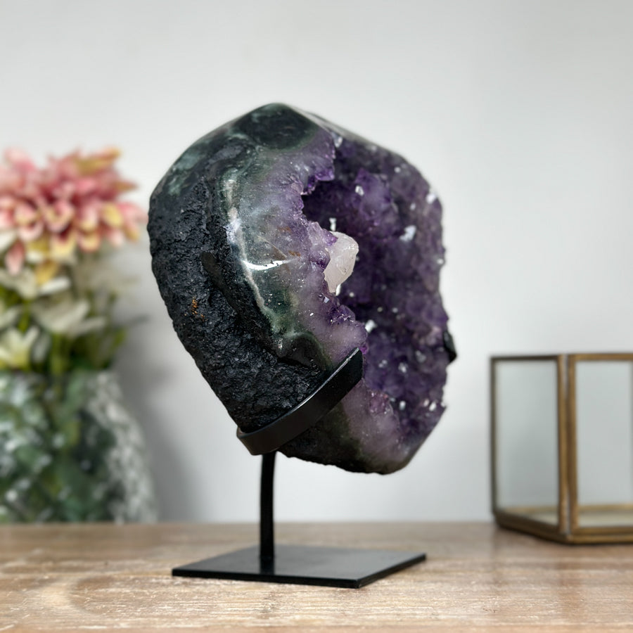 Natural Amethyst Geode with Stalactite Formations - MWS1159