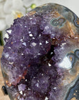 Beautiful Amethyst Crystal Geode wiith Metallic Stand - MWS1604