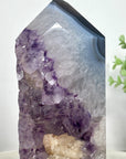 Amethyst & Agate Stone Tower with Calcite Inclusion  - STP0174